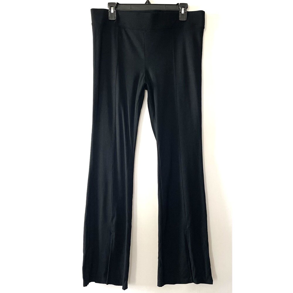 Wild Fable Black Ribbed Flare Pull On Pants Women's Size XL